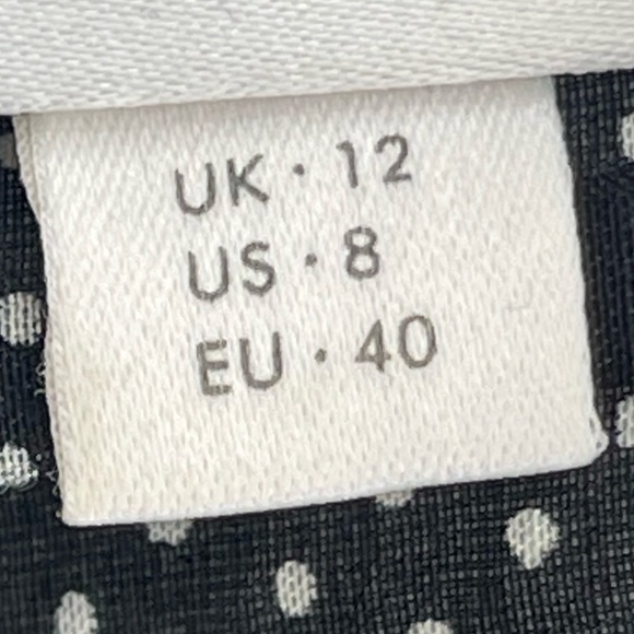 Anthologie HD in Paris Polka Dot Retro Style Button & Tie Blouse Size 8 - Picture 7 of 11